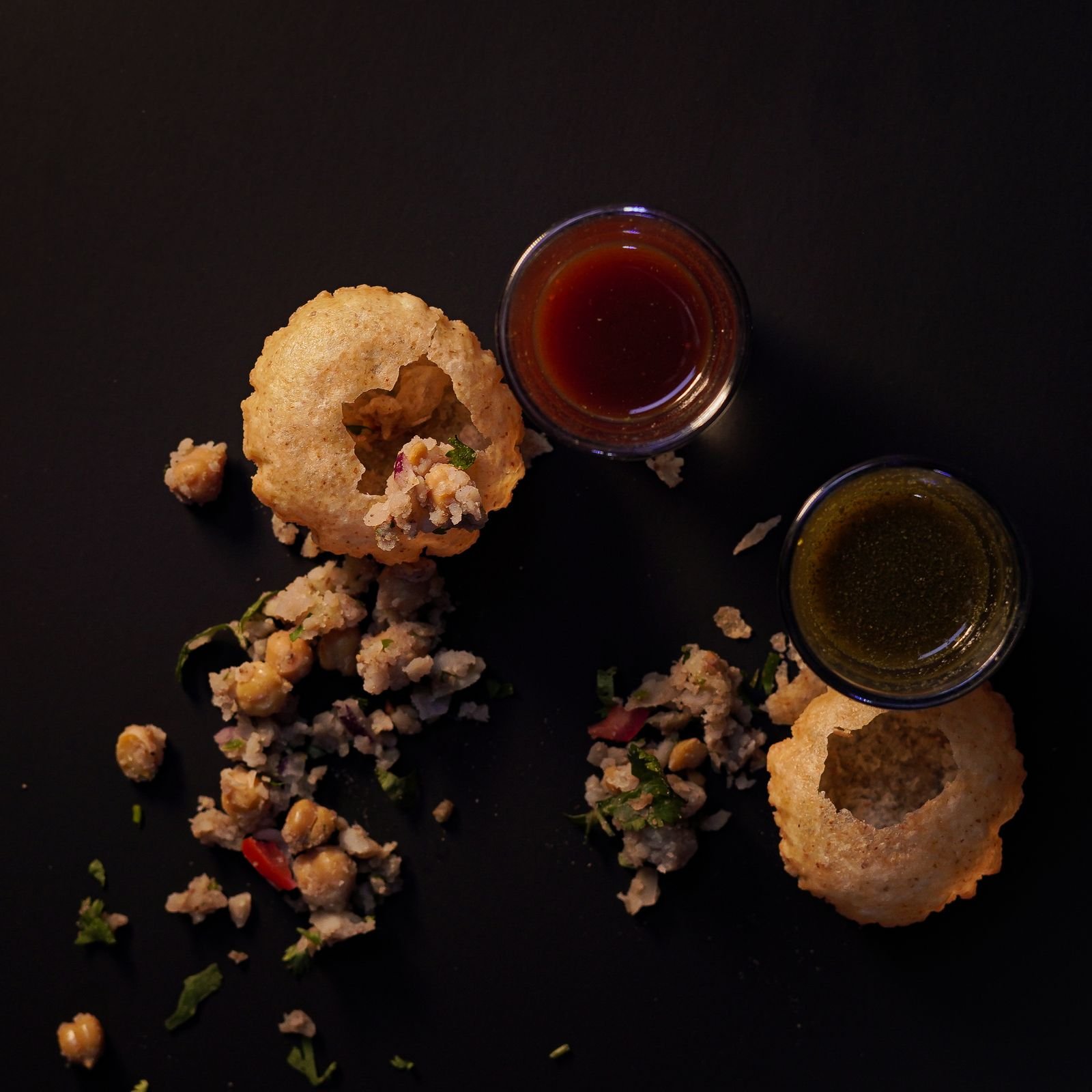 Golgappa with chutneys at Zikr