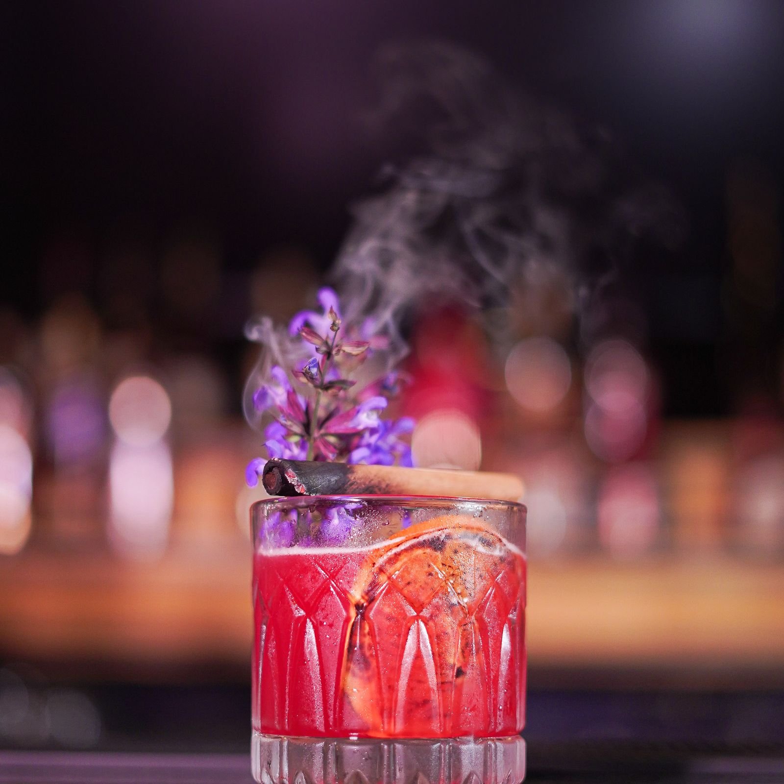 Cocktail preparation at Zikr bar